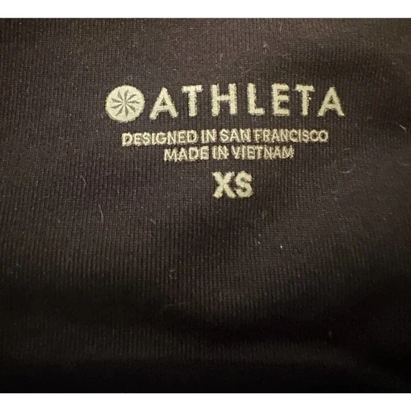 Women XS Athleta 243146 High Rise Chaturanga Black Leggings Pants Yoga Athlertic - Picture 3 of 5